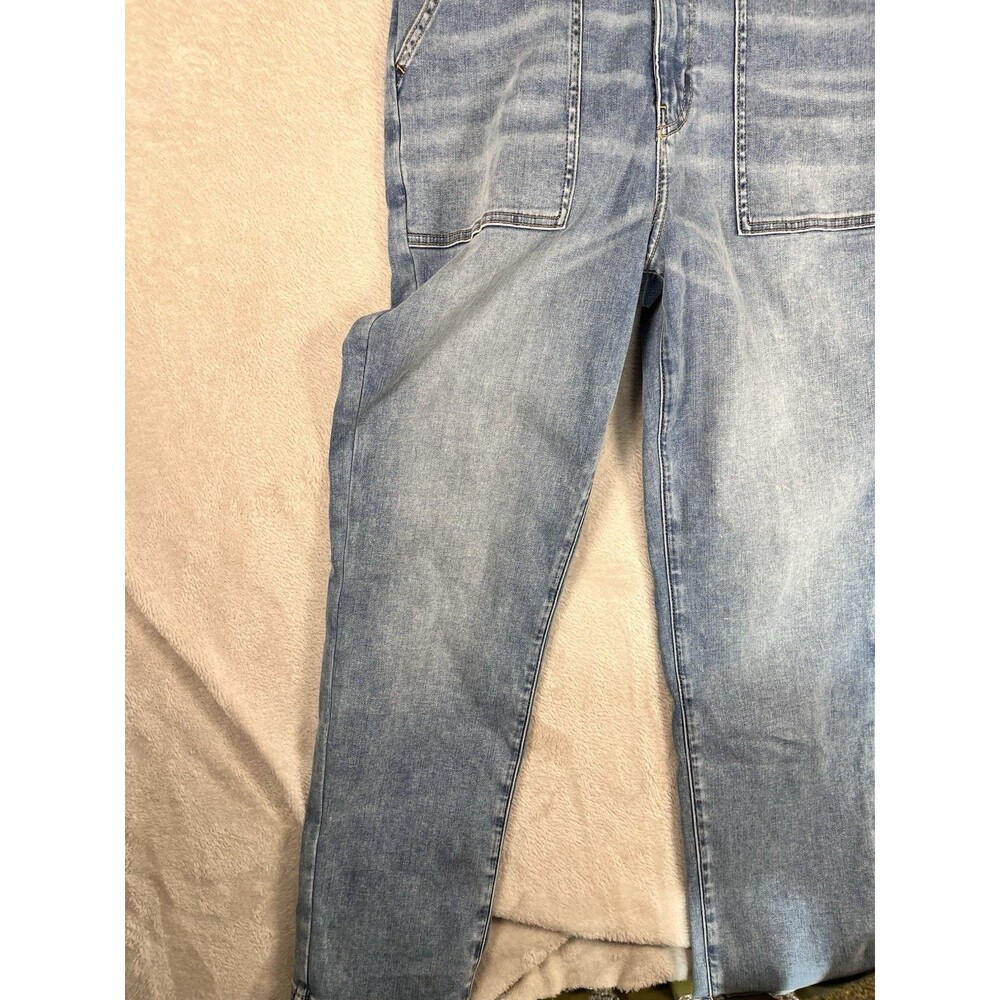 Aerie Utility Denim Jumpsuit Medium Wash Sz M NWT Coveralls Chic Western - Picture 5 of 11
